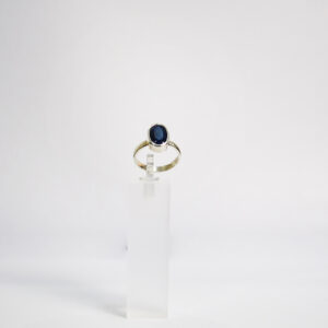 Blue Sapphire Ring Oval Adjustable