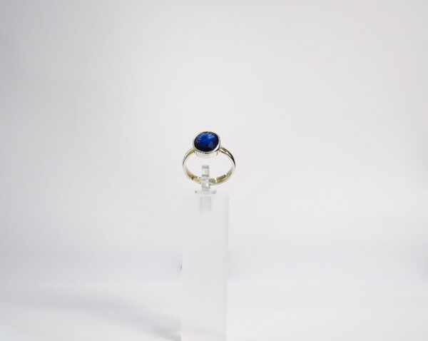 Blue Sapphire Ring Round Adjustable