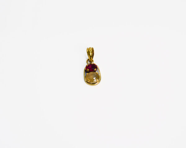 Ruby And Yellow Sapphire Pendant